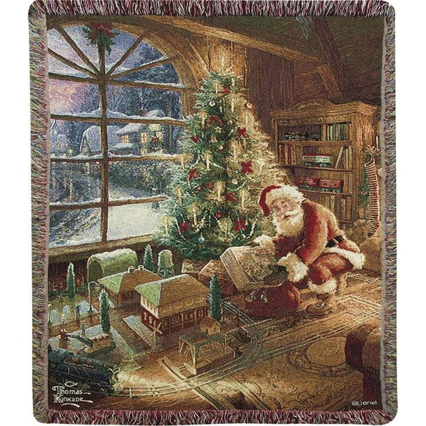 Thomas Medallion Red Green 60 x 50 Inch Plush Polyester Christmas Throw Blanket St Thomas Medallion Red Green 60 x 50 Inch Plush Polyester Christmas Throw Blanket St